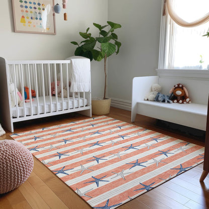 Premium Machine Washable Mayfield  Coral 2'6" x 3'10" Rug