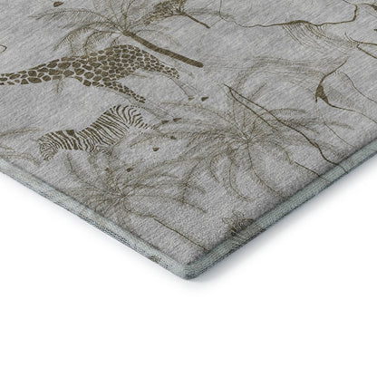 Premium Machine Washable Mayfield  Fog 1'8" x 2'6" Rug