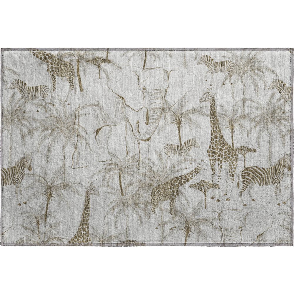 Premium Machine Washable Mayfield  Fog 1'8" x 2'6" Rug