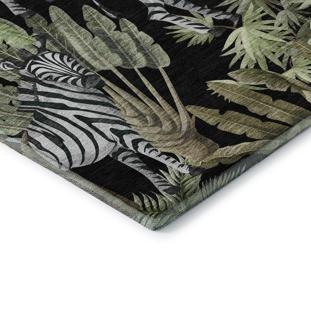 Premium Machine Washable Mayfield  Midnight 1'8" x 2'6" Rug