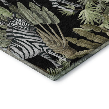 Premium Machine Washable Mayfield  Midnight 1'8" x 2'6" Rug