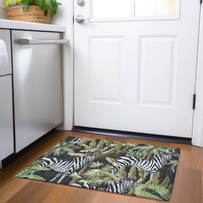Premium Machine Washable Mayfield  Midnight 1'8" x 2'6" Rug
