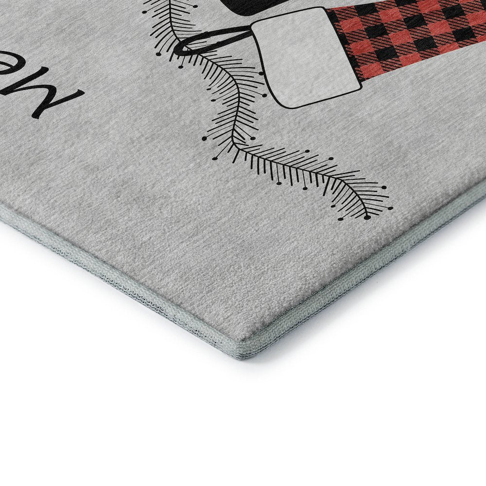 Premium Machine Washable Mayfield  Gray 1'8" x 2'6" Rug