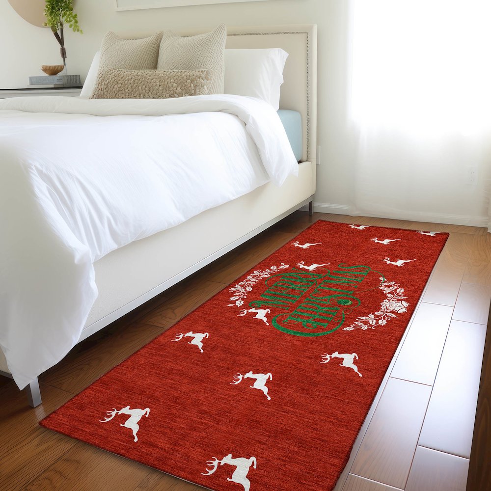 Premium Machine Washable Mayfield  Ruby 2'3" x 7'6" Runner Rug
