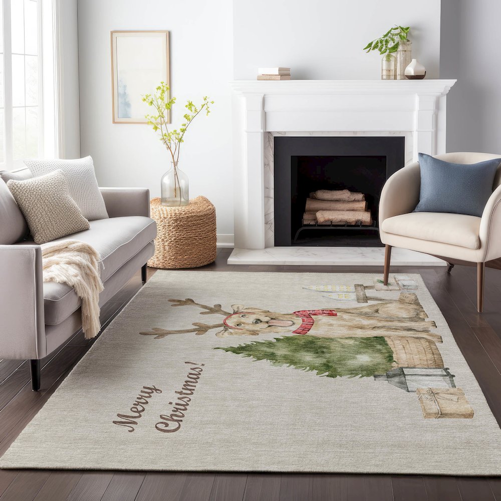 Premium Machine Washable Mayfield  Taupe 2'6" x 3'10" Rug