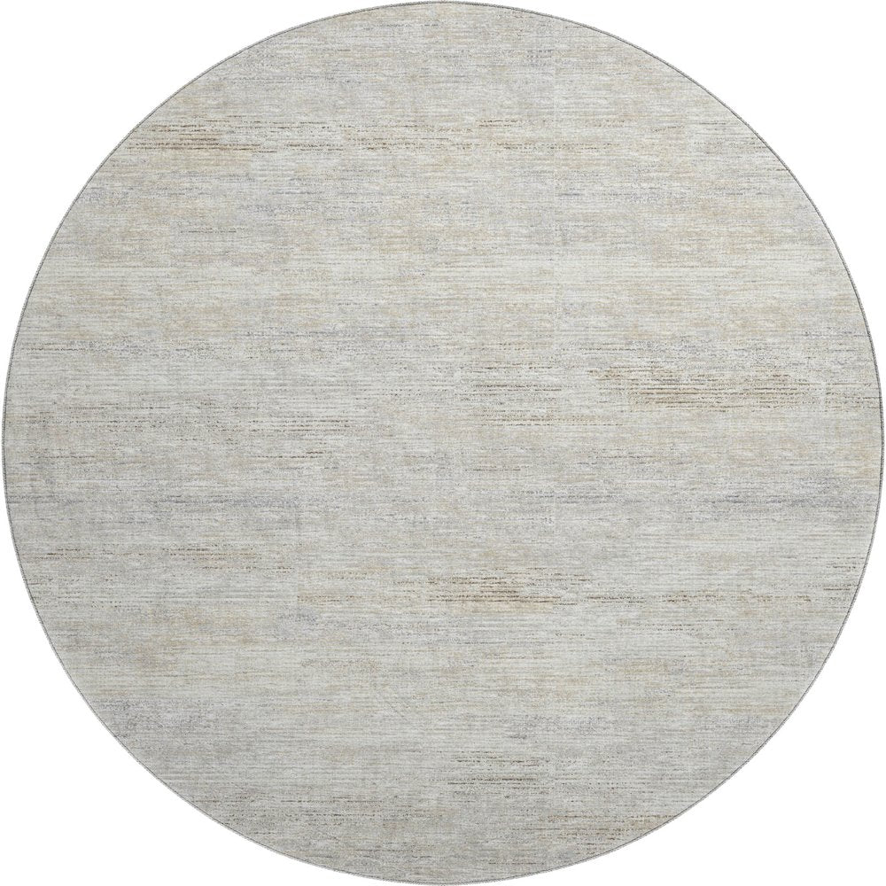 Premium Machine Washable Mayfield  Beige 8' x 8' Round Rug