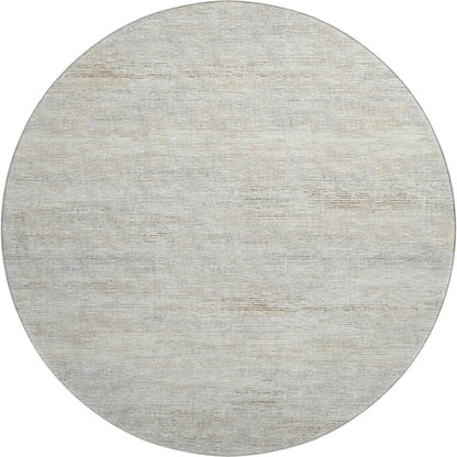 Premium Machine Washable Mayfield  Beige 8' x 8' Round Rug