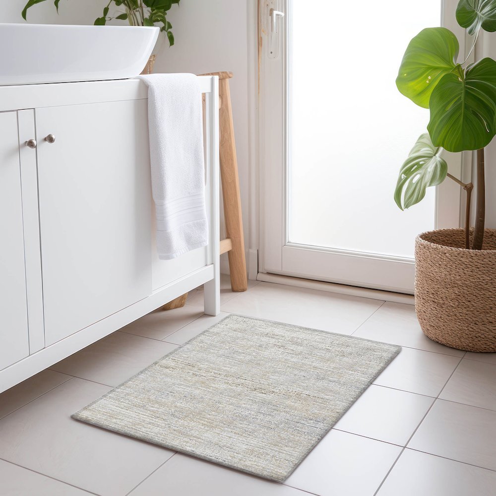 Premium Machine Washable Mayfield  Beige 1'8" x 2'6" Rug