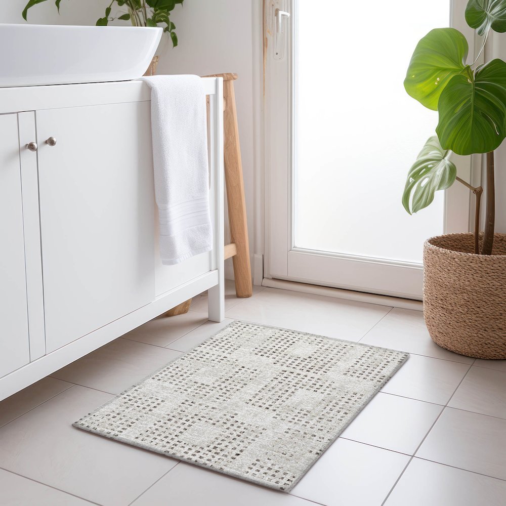 Premium Machine Washable Mayfield  Beige 1'8" x 2'6" Rug