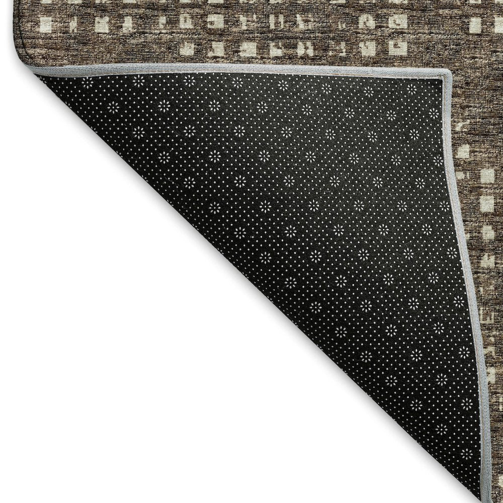 Premium Machine Washable Mayfield  Brown 1'8" x 2'6" Rug