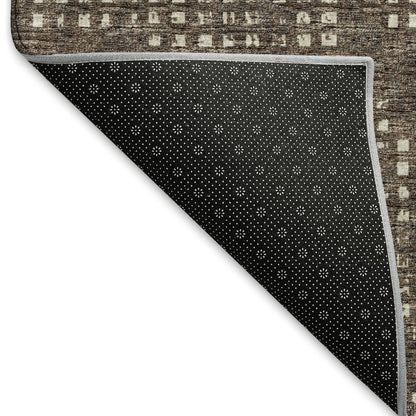 Premium Machine Washable Mayfield  Brown 1'8" x 2'6" Rug