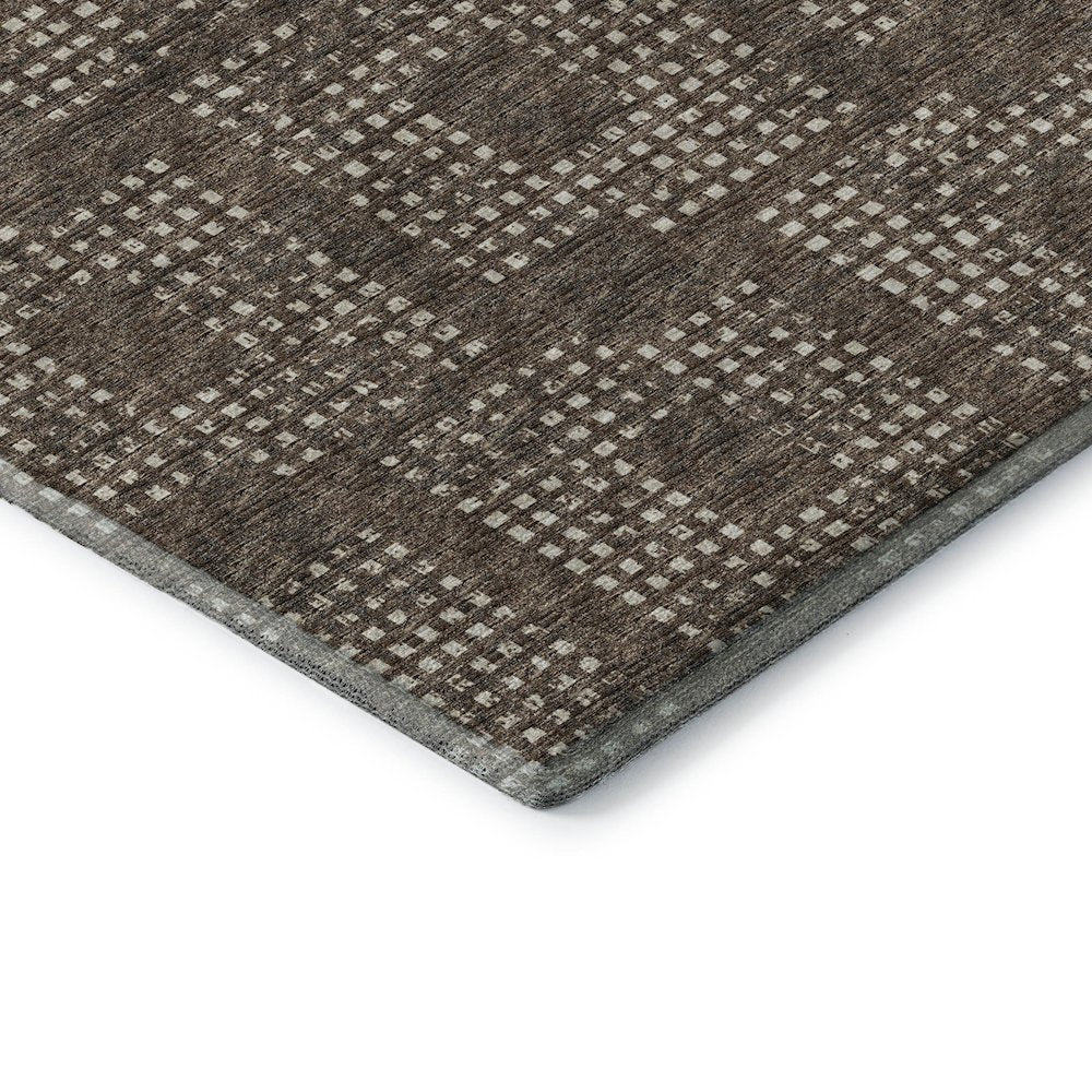 Premium Machine Washable Mayfield  Brown 1'8" x 2'6" Rug