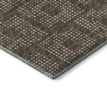 Premium Machine Washable Mayfield  Brown 1'8" x 2'6" Rug