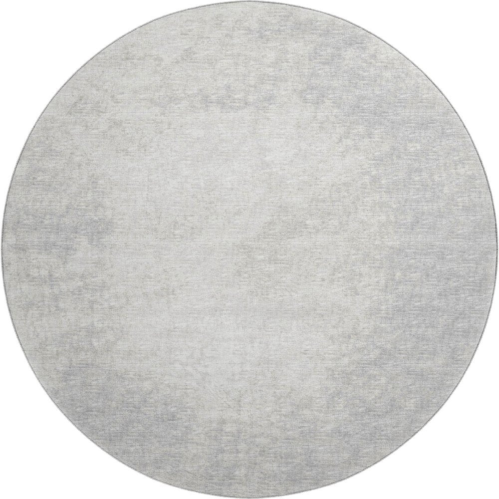 Premium Machine Washable Mayfield  Gray 8' x 8' Round Rug
