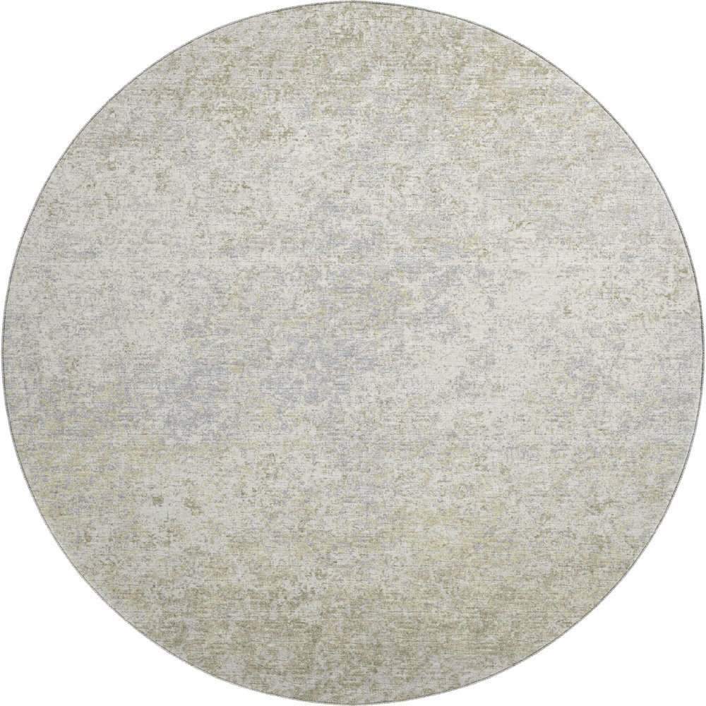 Premium Machine Washable Mayfield  Beige 8' x 8' Round Rug
