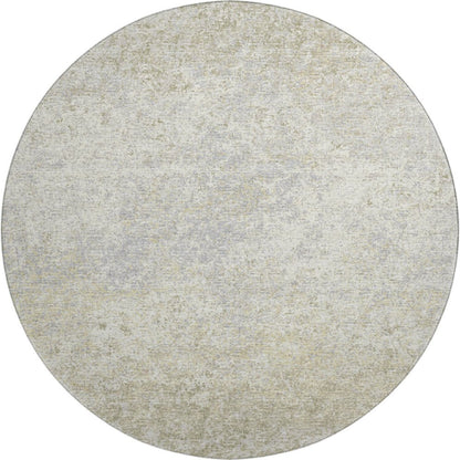 Premium Machine Washable Mayfield  Beige 8' x 8' Round Rug