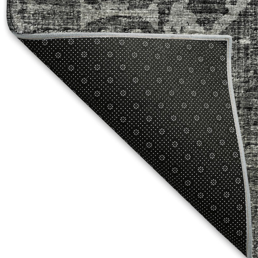 Premium Machine Washable Mayfield  Black 1'8" x 2'6" Rug