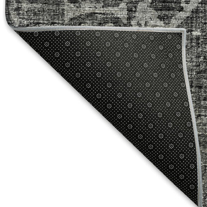 Premium Machine Washable Mayfield  Black 1'8" x 2'6" Rug