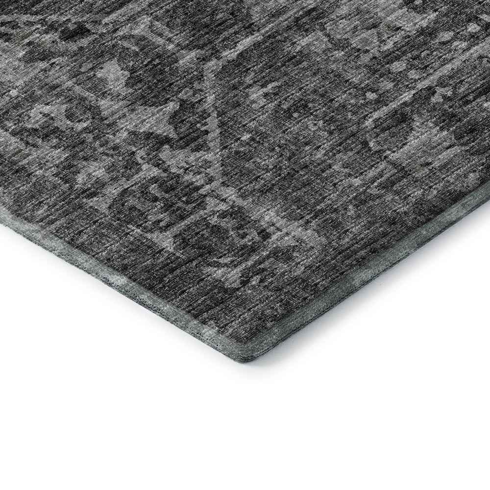 Premium Machine Washable Mayfield  Black 1'8" x 2'6" Rug