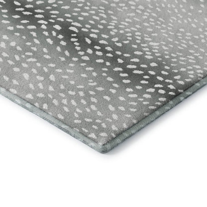 Premium Machine Washable Mayfield  Gray 1'8" x 2'6" Rug