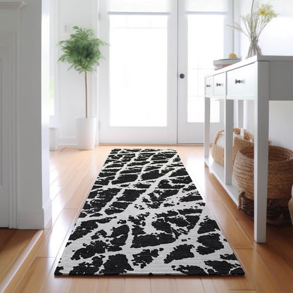 Premium Machine Washable Mayfield  Black 2'3" x 7'6" Runner Rug