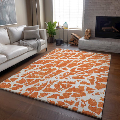 Premium Machine Washable Mayfield  Orange 2'6" x 3'10" Rug