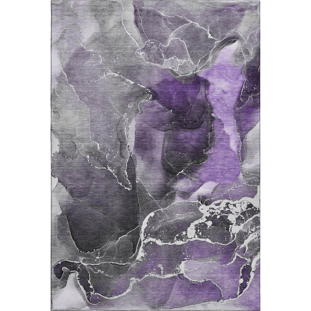 Premium Machine Washable Mayfield  Purple 2'6" x 3'10" Rug
