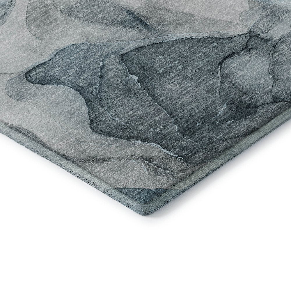 Premium Machine Washable Mayfield  Teal 1'8" x 2'6" Rug