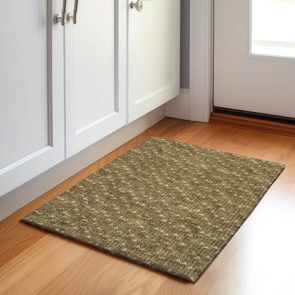 Premium Machine Washable Mayfield  Brown 1'8" x 2'6" Rug
