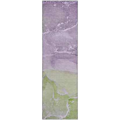 Premium Machine Washable Mayfield  Purple 2'3" x 7'6" Runner Rug
