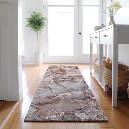 Premium Machine Washable Mayfield  Gray 2'3" x 7'6" Runner Rug