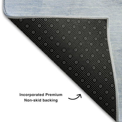 Premium Machine Washable Mayfield  Blue 1'8" x 2'6" Rug