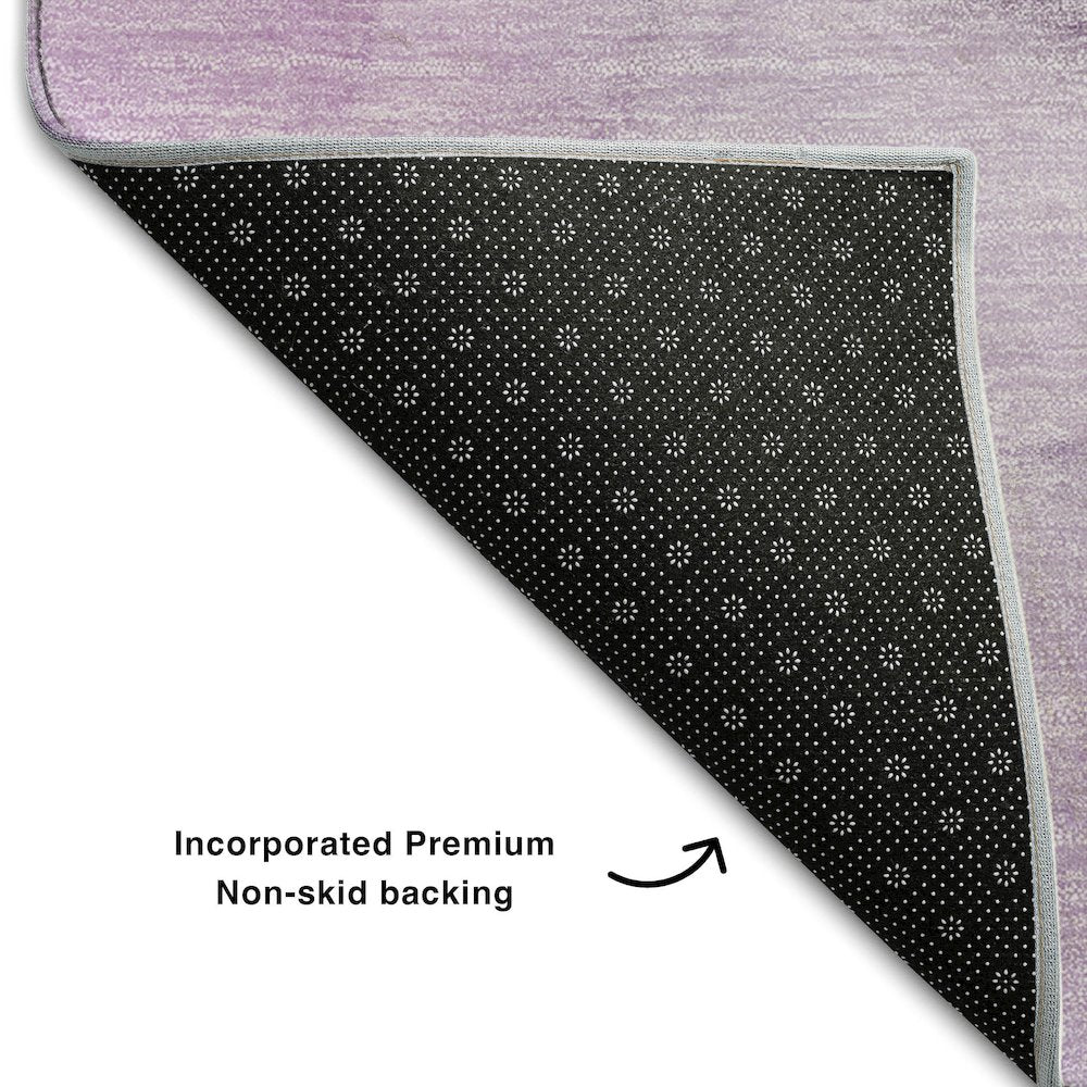 Premium Machine Washable Mayfield  Purple 1'8" x 2'6" Rug