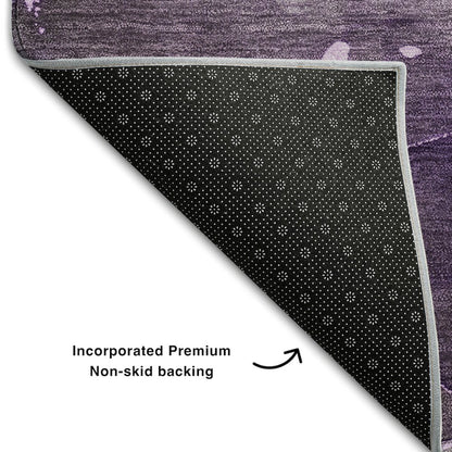 Premium Machine Washable Mayfield  Purple 1'8" x 2'6" Rug