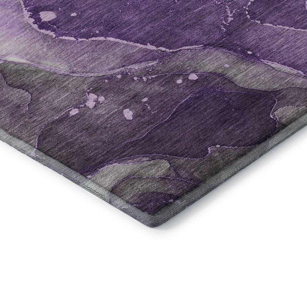 Premium Machine Washable Mayfield  Purple 1'8" x 2'6" Rug