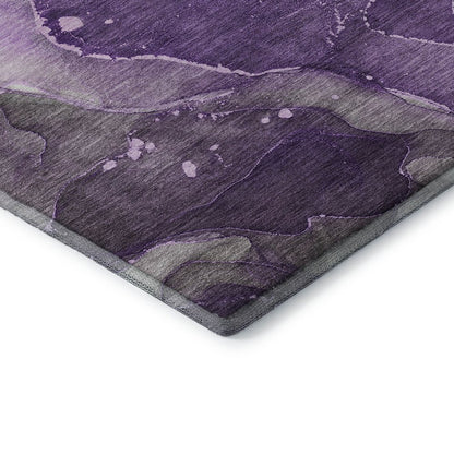 Premium Machine Washable Mayfield  Purple 1'8" x 2'6" Rug