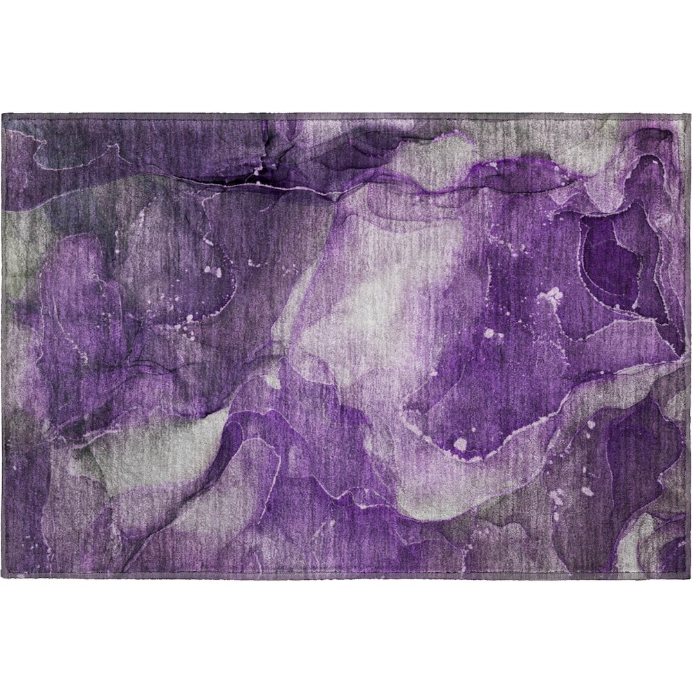 Premium Machine Washable Mayfield  Purple 1'8" x 2'6" Rug