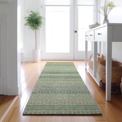 Premium Machine Washable Mayfield  Aloe 2'3" x 7'6" Runner Rug
