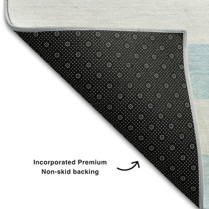 Premium Machine Washable Mayfield  Sky 1'8" x 2'6" Rug