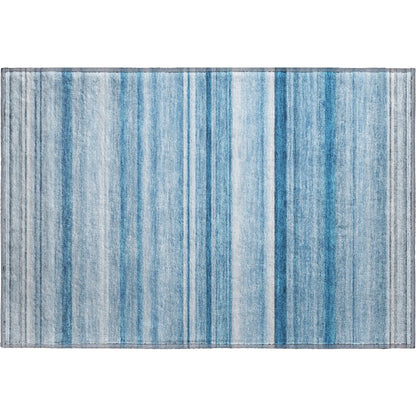 Premium Machine Washable Mayfield  Blue 1'8" x 2'6" Rug