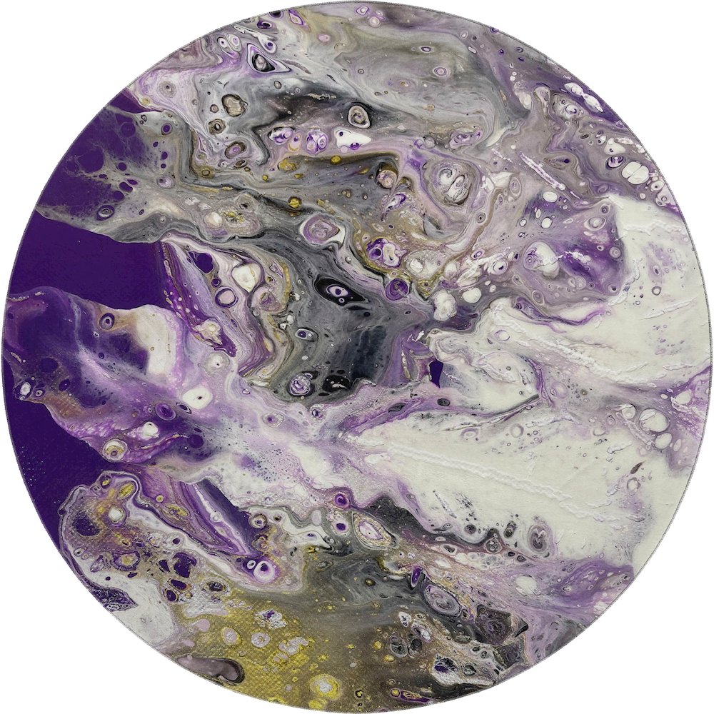 Premium Machine Washable Mayfield  Amethyst 8' x 8' Round Rug