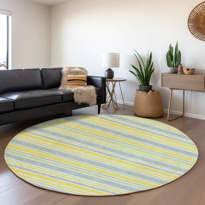 Premium Machine Washable Mayfield  Denim 8' x 8' Round Rug