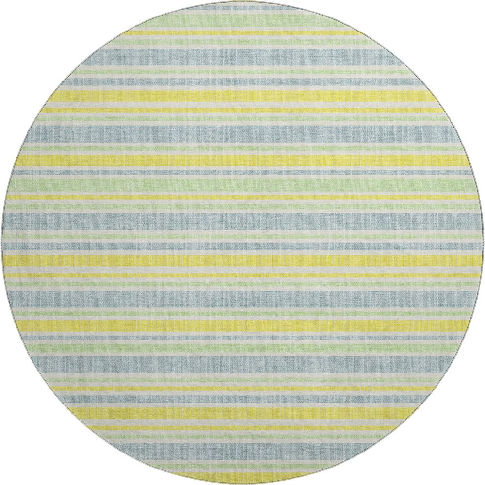 Premium Machine Washable Mayfield  Denim 8' x 8' Round Rug