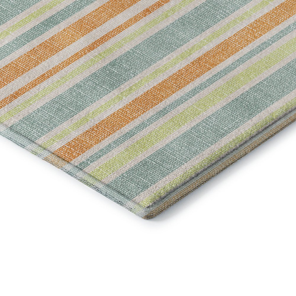 Premium Machine Washable Mayfield  Orange 1'8" x 2'6" Rug