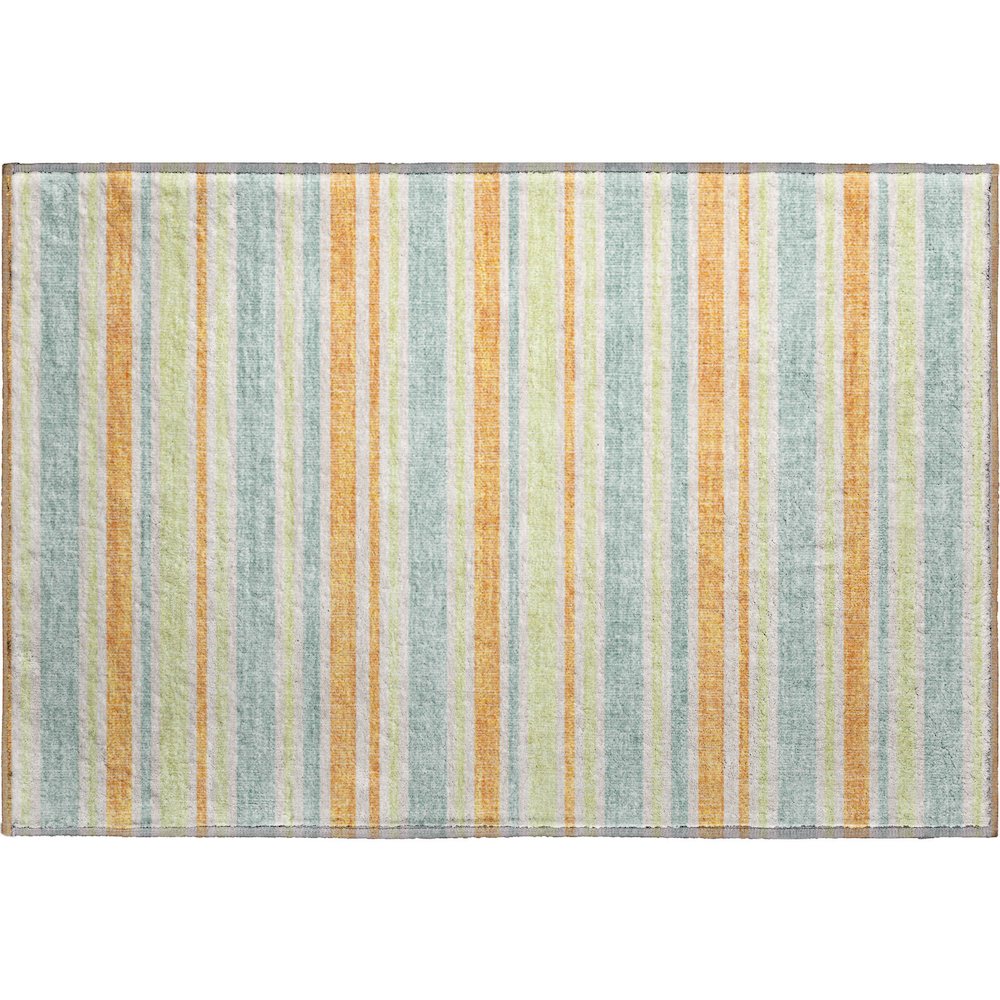 Premium Machine Washable Mayfield  Orange 1'8" x 2'6" Rug