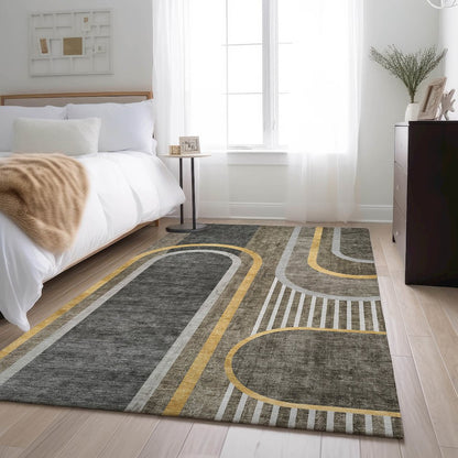 Premium Machine Washable Mayfield  Taupe 2'6" x 3'10" Rug