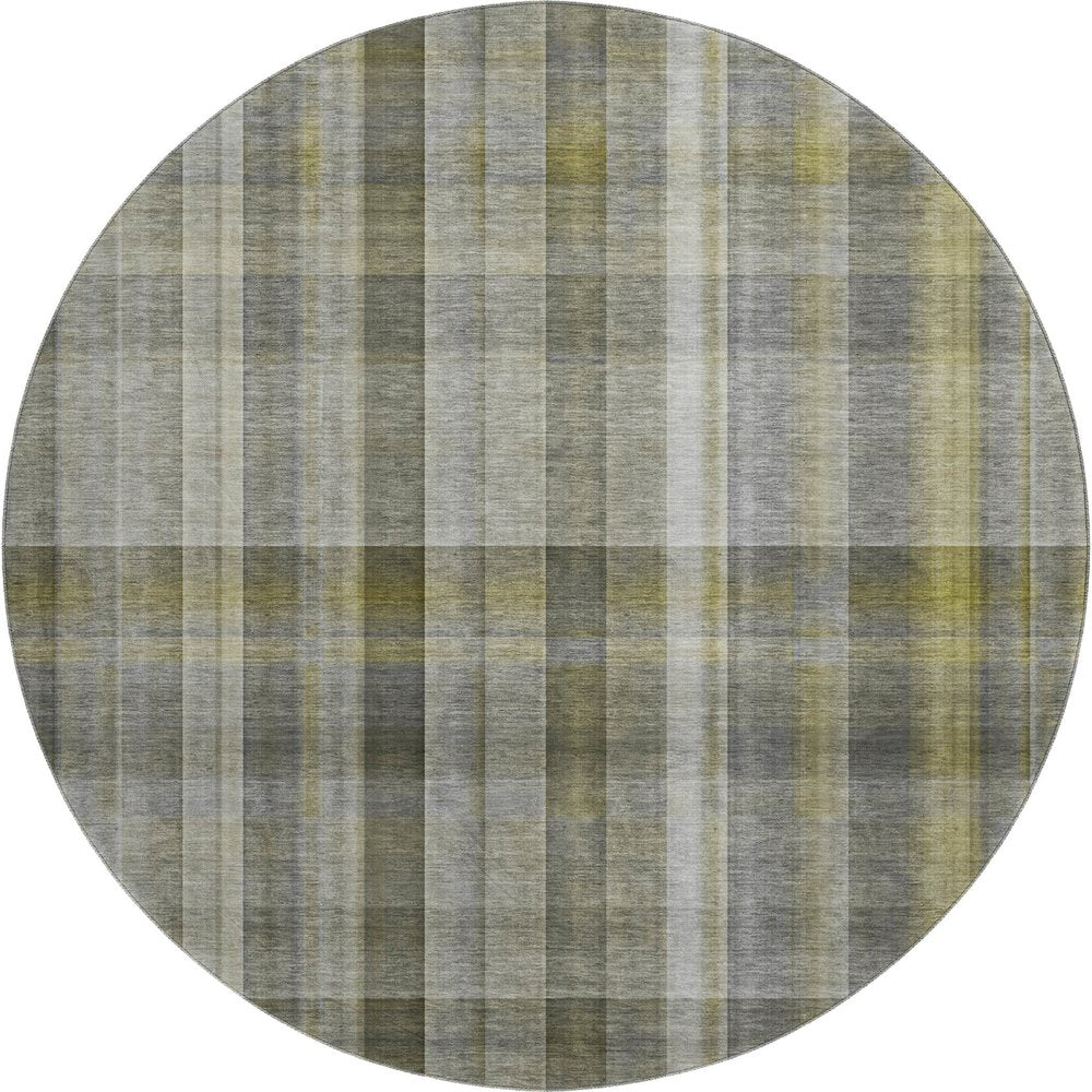 Premium Machine Washable Mayfield  Gray 8' x 8' Round Rug