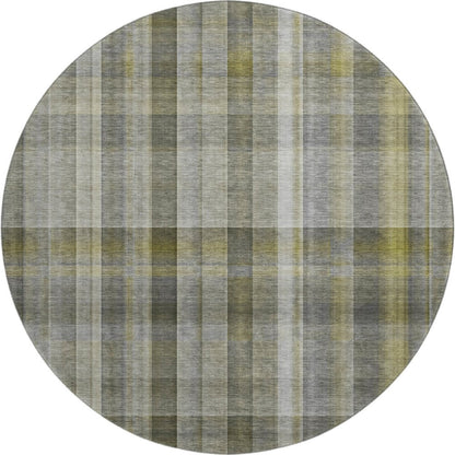 Premium Machine Washable Mayfield  Gray 8' x 8' Round Rug