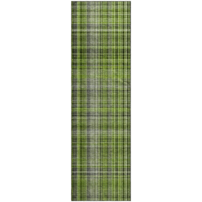 Premium Machine Washable Mayfield  Green 2'3" x 7'6" Runner Rug