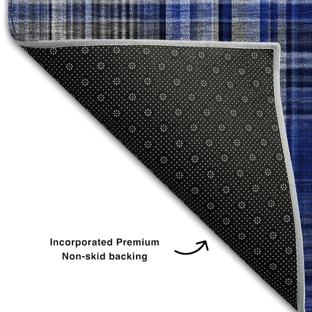 Premium Machine Washable Mayfield  Navy 1'8" x 2'6" Rug